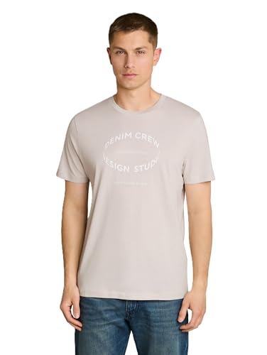 🔥 STARKER PREIS (-62%) TOM TAILOR Denim Herren Basic T-Shirt mit Logo-Print
