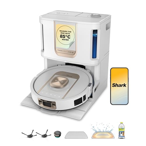 Shark ThermaCharged PowerDetect Wet & Dry Robot Vacuum, Dirt Detect, Floor Detect, Hands-Free Cleaning, Edge Detect, NeverStuck Technology, 3 Hours Non-Stop Cleaning AV2910XEUKWH