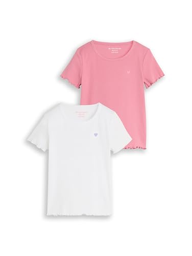 🔥 STARKER PREIS (-38%) Tom Tailor Mädchen 1050646 Longsleeve T-Shirt, 20000-White, 104/110 cm