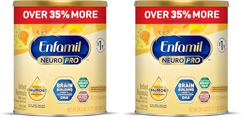 Enfamil NeuroPro Baby Formula, MFGM* 5-Year Benefit, Expert-Recommended Brain-Building Omega-3 DHA, Exclusive Immune Supporting HuMO6 Blend, Infant Formula Powder, Baby Milk, 28.3 Oz (Pack of 2) 28.3 Ounce (Pack of 2)