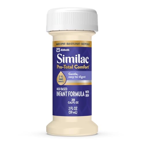 Similac Pro-Total Comfort Infant Formula With Iron, Gentle, Easy-to-Digest Formula, Has 2'-FL HMO for Immune Support, Non-GMO, Ready-to-Feed Baby Formula, 2-fl-oz Bottle, Pack of 8