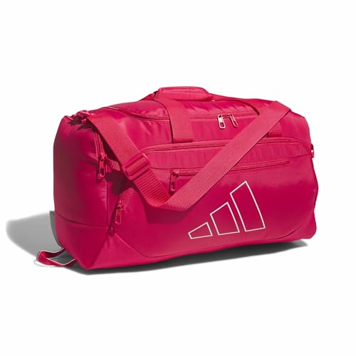 adidas Bolsa esportiva Defender | Compartimento ventilado para sapatos, alça de ombro ajustável, enrola com sua mala, feito para durar, academia e viagem
