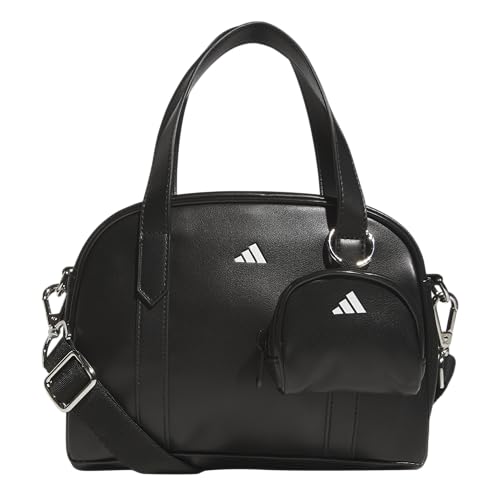 adidas Mini bolsa transversal Carryall, preta/prata metálica