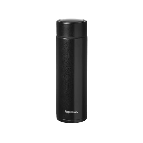 Nuby RapidCool Portable Baby Bottle Maker - Formula Feed in 2 Minutes | Ideal for Travel Bottles and Night Feeds | Includes Milk Powder Dispenser and Digital Lid | No Filter Needed (Black)