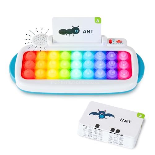 Chuckle & Roar Pop It! ABC & Spelling Keyboard – Interactive Alphabet & Sight Word Learning Toy with LED Light