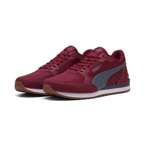 (-24%) PUMA Erwachsene ST Runner v4 Nylon Sneakers 42.5, Garnet Glow Evening Blue White Gum Red