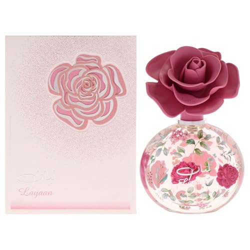 �️Lattafa Layaan – Fruity, Floral, Woody, Musky – Eau de Parfum Spray Long-Lasting Fragrance for Women, 2.53 Ounce / 75 