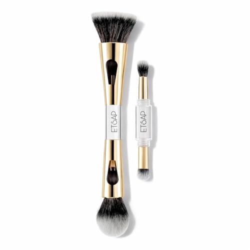 4 in 1 Multifunctional Makeup Brush Set with Foundation Brush, Powder Brush, Eyeshadow Blending Brush & Flat Brush | Feathery Soft Bristles Makeup Bru