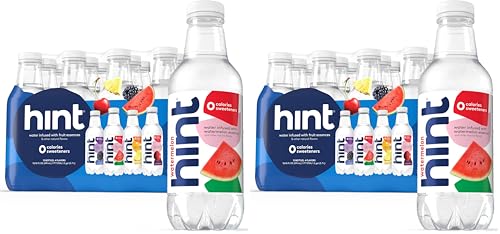 Hint Fruit-Infused Bottled Water, Best Sellers Variety Pack - Sugar Free Flavored Water with Zero Calories, Natural Fruit Essences, and No Artificial Sweeteners - 16 Fl Oz (Pack of 24)