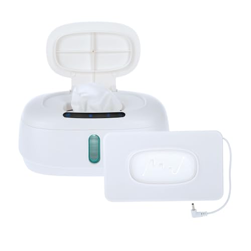 Nuby Hands-Free Baby Wipe Warmer - Touch-Free Motion Sensor Lid, Weighted Warming Plate, Built-in Night Light & Clear Vi