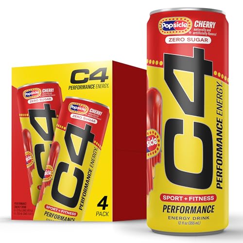 C4 Performance Energy Carbonated 12oz 4pk Cherry Popsicle