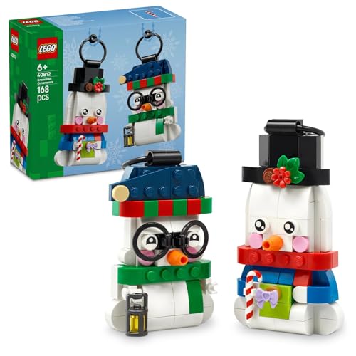 LEGO Sneeuwpopornamenten 40812 | Speelgoed voor meisjes vanaf 6 jaar, bouwpakket voor kinderen, hangende kerst boom decoratie, cadeau, 168 onderdelen
