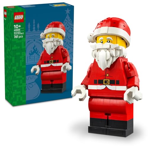 LEGO Grote Minifiguur van de Kerstman - Kerst Speelgoed voor Kinderen - Kerstversiering - Grote Figuur Om te Verzamelen - Creatief Cadeau voor Meisjes, Jongens en Volwassenen 40820