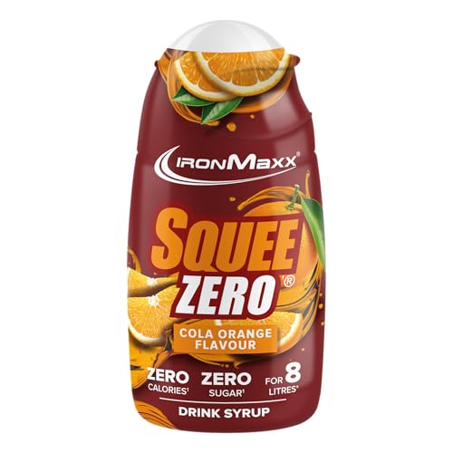 (-11%) IronMaxx SqueeZero - Cola Orange 65 ml | Zuckerfreier Sirup ohne Kalorien | Für 8 Liter Erfrischungsgetränk | Praktisch & erfrischend