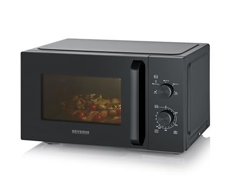 (-35%) Severin Mikrowelle Solo, zum Auftauen und Erhitzen, XXL Innenraum, 28 L, Mikrowellengerät mit herausnehmbaren Glasdrehteller, 5 Leistungsstufen, 35-Minuten-Timer, 900 W, schwarz, MW 7796
