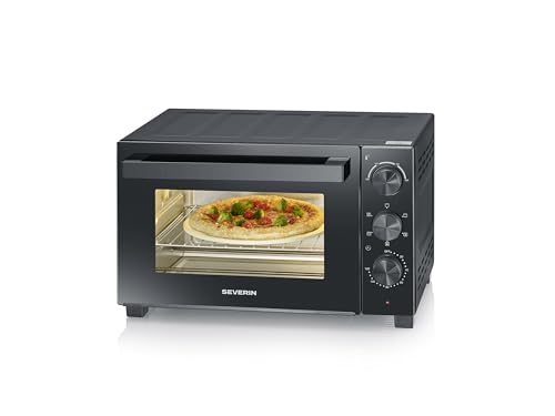 (-44%) Severin Back- und Toastofen mit Umluftfunktion, inkl. Drehspieß für Fleisch, vielseitiger Heißluftofen mit 30 L Kapazität, Aufbackofen, 100-230 °C, Timer 120 Min., 1600 W, schwarz, TO 9020
