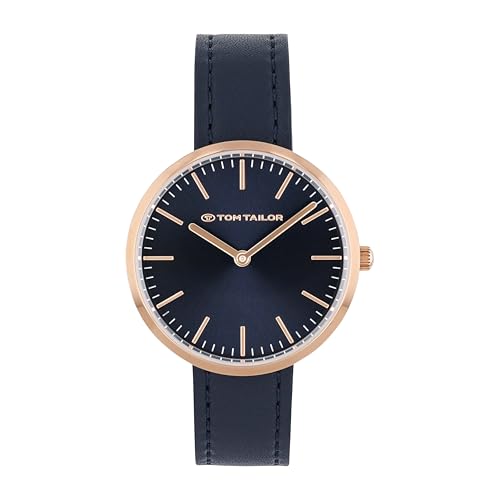 (-15%) Tom Tailor Armbanduhr mit Kunstlederband für Damen, Gold, wasserdichte 5 bar, Geschenkidee, kommt in Uhren Geschenkbox, 2100528