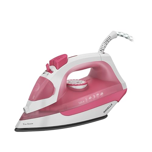 Havells TruSteam 1600 Watt Steam Iron with Self Cleaning Function|Vertical & Horizontal Ironing|220 ml Tank for Longer Ironing|High Steaming Rate upto
