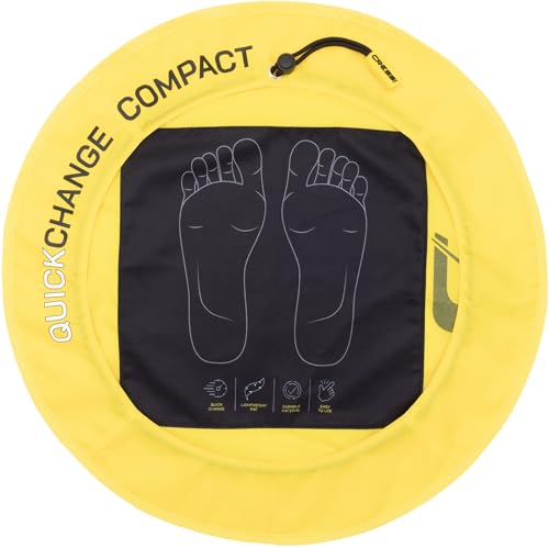 Cressi Quickchanging Mat Compact Yellow - Compact, Comfortable Hygienic Mat with Non Slip Rubber for Changing Clothes, Water Activities, Pool Changing Rooms, Gyms, and Beaches, Yellow, Ø 55cm