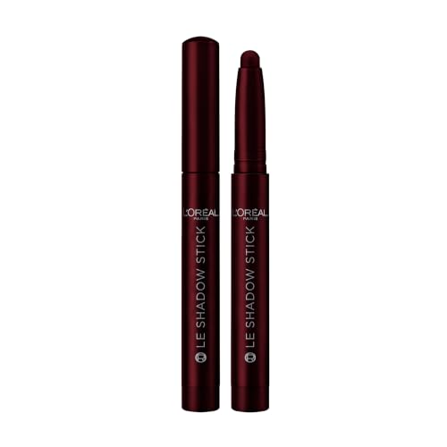 L'Oréal Paris Eyeshadow Stick, Le Shadow Stick Les Smokeys Eyeshadow, Creamy, Blendable, Delivers Rich, Intense Colour in Just 1 Swipe, Shade 125 Starry Bordeaux