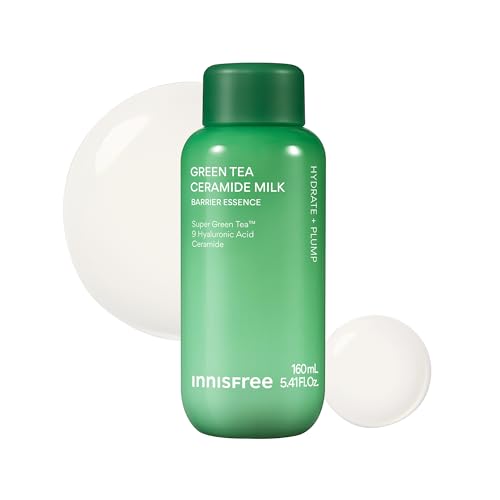 innisfree Green Tea Ceramide Milk | Hydrating and Lightweight Korean Milky Toner for Barrier Repair | Suitable for All Skin Types including Acne-Prone and Sensitive Skin, 5.41 Fl Oz