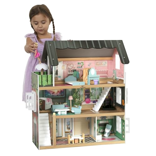 Delta Children South Beach 3-Story Dollhouse 4 Rooms 16 Accessories