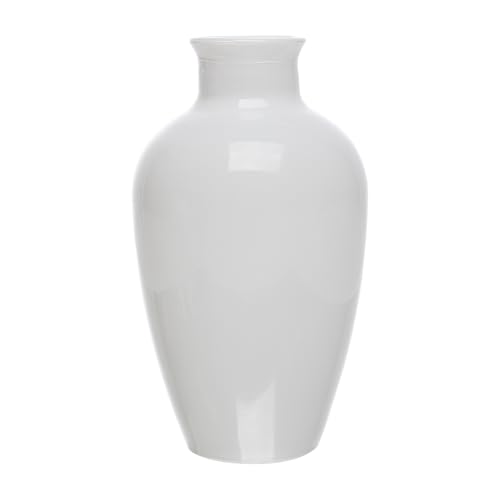LYOR - Vaso Dália 13cm x 7cm Branco Vidro