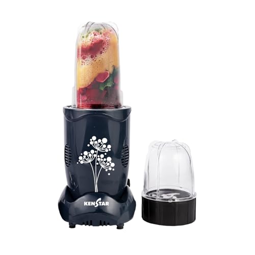 Kenstar Nutrino Mixer Grinder Blender | 2 Jar 350W | High Power Motor Juicer | Blender and Mixer | Durable ABS Body | Blue & Black