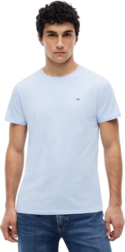 (-49%) Tommy Jeans Herren T-Shirt Kurzarm TJM Original Slim Fit, Blau (Moonlight Iris), XS