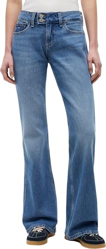 (-43%) Tommy Jeans Damen Jeans Hose Sia Bootcut Low Rise, Blau (Denim Medium), 32W/34L
