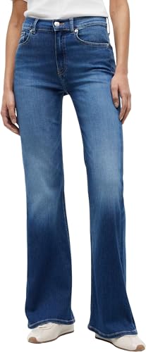 (-24%) Tommy Hilfiger Damen Jeans Hose Katy Flare Fit, Blau (Katy Mid), 29W/28L