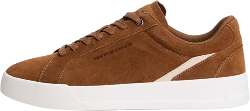 🔥 STARKER PREIS (-50%) Tommy Hilfiger Herren Court Sneaker Premium aus Leder, Braun (Coconut Grove), 43
