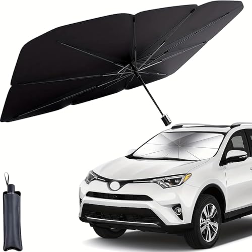Mumoo Bear Windshield Sun Shade Umbrella, Foldable Car Umbrella Sunshade with UV Block...