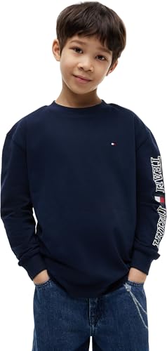 🔥 STARKER PREIS (-59%) Tommy Hilfiger Boy's Team Tommy Graphic T-Shirt Ls KB0KB10512 Other T-Shirts, Blau (Dark Night Navy), 16 Jahre