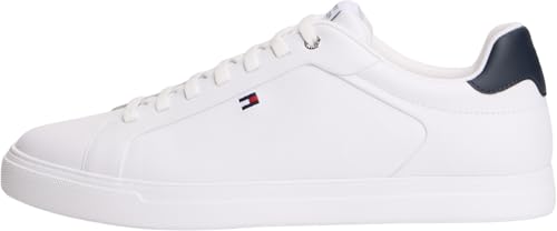 🔥 STARKER PREIS (-48%) Tommy Hilfiger Herren Icon Court Light Leather FM0FM05946 Low-Top, Weiß, Größe 37