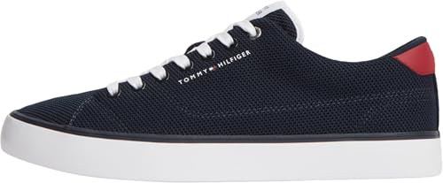 🔥 SELTEN SO GÜNSTIG (-67%) Tommy Hilfiger Herren Vulcanized Sneaker Core Low Summer Mesh mit Logo, Blau (Desertsky/Raspberry), 43