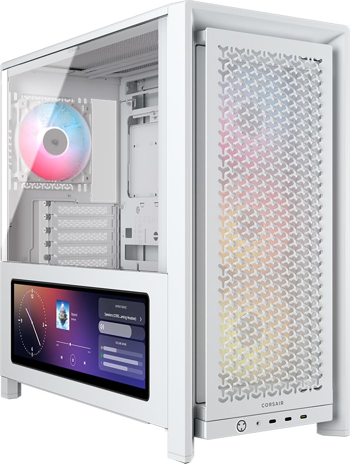 ⚡ BLITZDEAL (-62%) CORSAIR Frame 4000D LCD RS ARGB Mid-Tower ATX PC-Gehäuse – Weiß