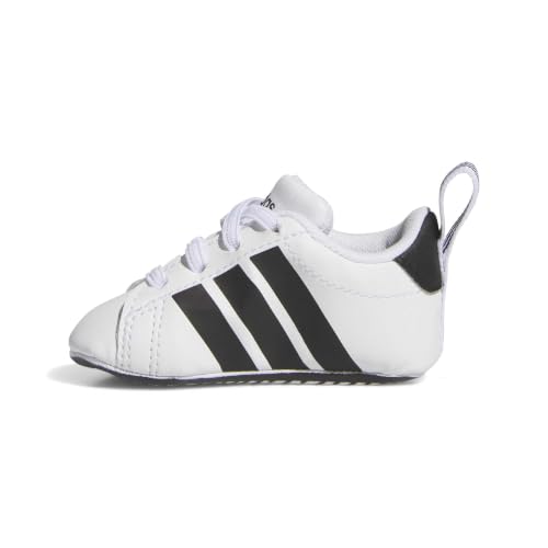 🔥 STARKER PREIS (-32%) adidas Unisex Baby Grand Court Crib Shoes, FTWR White/core Black/FTWR White, 19 EU