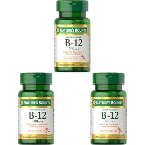 Nature's Bounty Vitamin B12,S...k Dissolve Tablets (Pack of 3