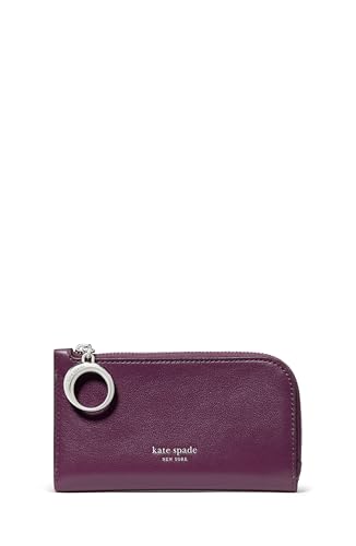 kate spade new york Women's Halo Fine Grain Leather Small Slim Bifold Wallet One Size Purple Agate