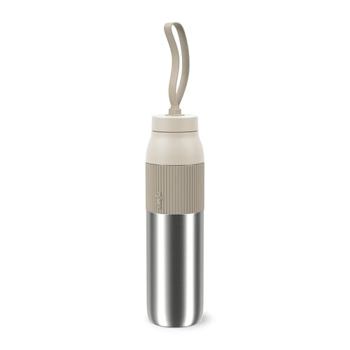 (-11%) Isolier-Trinkflasche, EMSA beYou Twist Bottle mit integriertem Sieb und Trageband, 100% dicht, spülmaschinengeeignet, 0,7 L, für Reisen, unterwegs, Büro, für Kohlensäure geeignet, Hellgrau, N2194800