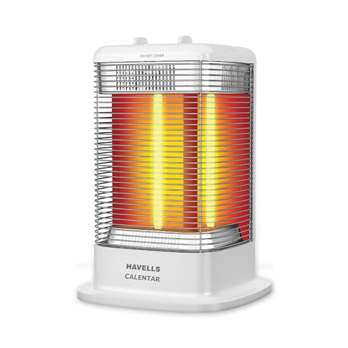 Havells Calenter 1050 Watt Room Heater With 3 Carbon Heating Tube| 3 Heat Setting| Tip Over Switch Protection| 3 Direction Heating| Upto 120min. Timer