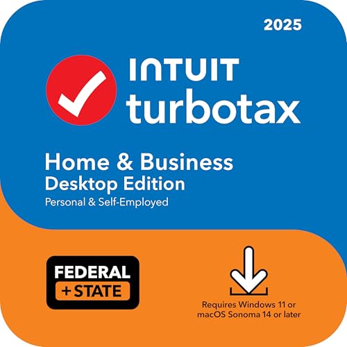 TurboTax Home & Business Desktop Edition 2025, Federal & State [Download]