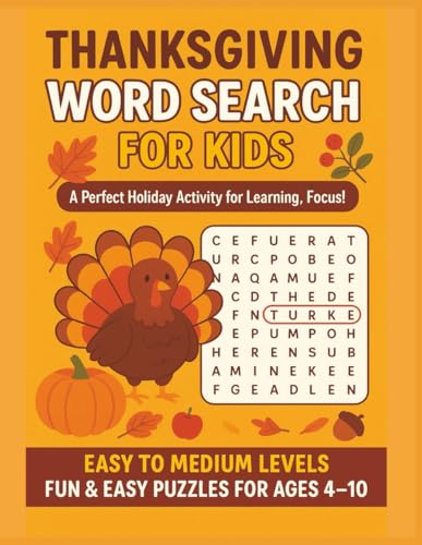 Thanksgiving Word Search for Kids