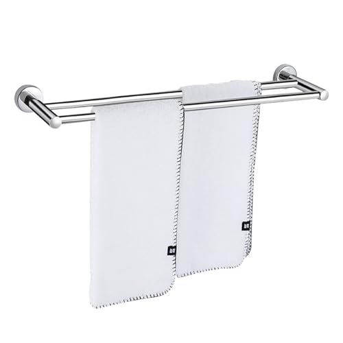 LUMAI Toalheiro Duplo de Parede Inox 304 60cm, Porta Toalha Banheiro | Acessórios para Banheiro Aço Inoxidável, Porta Toalha de Rosto, Instalação com Parafusos