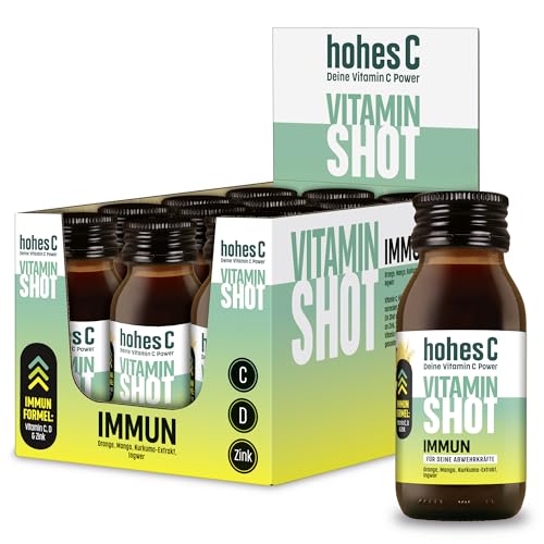🔥 STARKER PREIS (-38%) hohes C Vitamin Shot Immun (12 x 60ml) – Für die Abwehrkräfte; mit Orange, Mango, Kurkuma-Extrakt, Ingwer - vegan, ohne Zuckerzusatz & Konservierungsstoffe