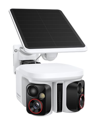 🔥 STARKER PREIS (-23%) Baseus Security X1 Pro Dual 3K Überwachungskamera Aussen - KI Tracking Kamera, KI-Erkennung, Nachtsicht, Auto Solar-Nachführung Kamera Akku WLAN mit Zeitgesteuerte Autopatrouille, Bis zu 512 GB