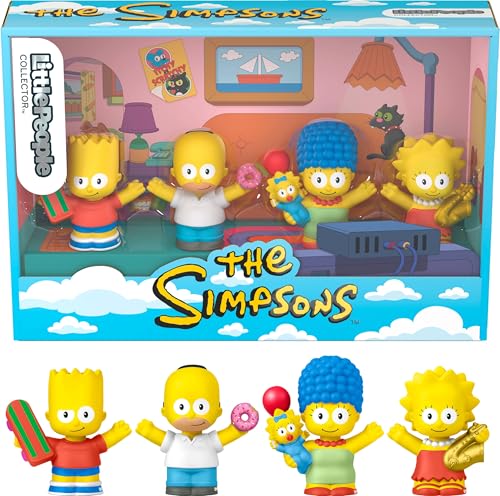 ​Little People Collector The Simpsons TV Series Special Edition Set for Fans, 4 Figures in a Display Package : Toys & Ga