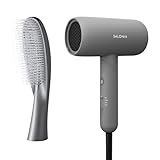 人気急上昇の商品4 - SALONIA サロニア スムースシャイン ドライヤー ヘアブラシ グレー 2点セット 大風量 速乾 軽量 ヘアドライヤー ヘアダイコーム スカルプケ