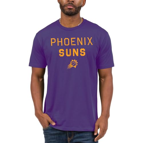 Junk Food NBA - Phoenix Suns - Core Stacked - Officially Licensed Adult Short Sleeve Fan Tee for Men and Women